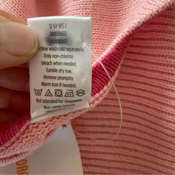 Gymboree New With Tag Pink Argyle 100% Cotton Knit Dress Child Size 9 - Picture 10 of 11